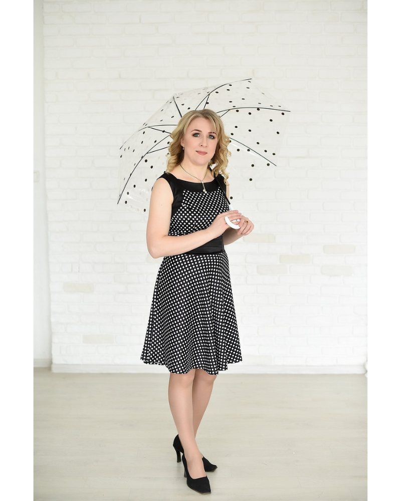 Latest polka dot fashion trend 2026 black and white polka dot dress