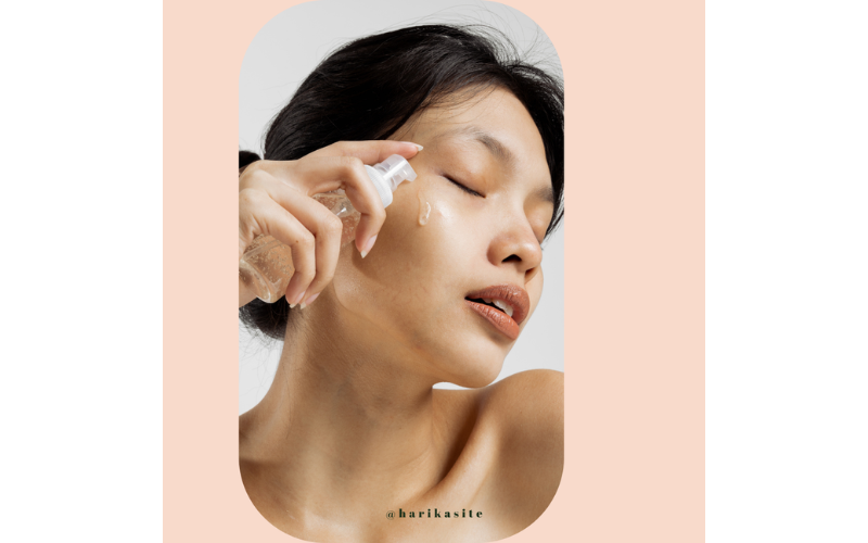 applying face serum in skincare routine for beginners at home to treat skin concerns